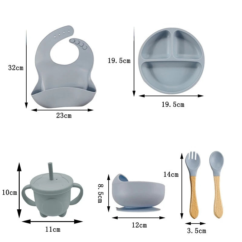 Silicone Baby Tableware Set