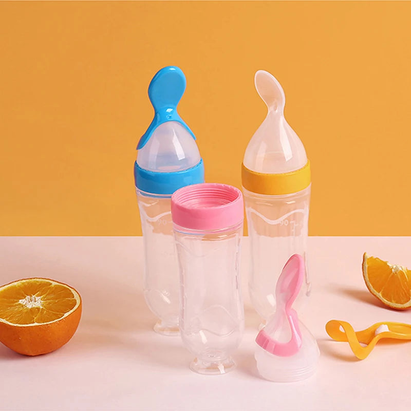 Baby Bottle With Spoon Feeder