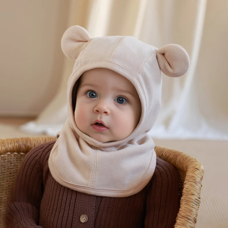 Cute baby hats and scalf set